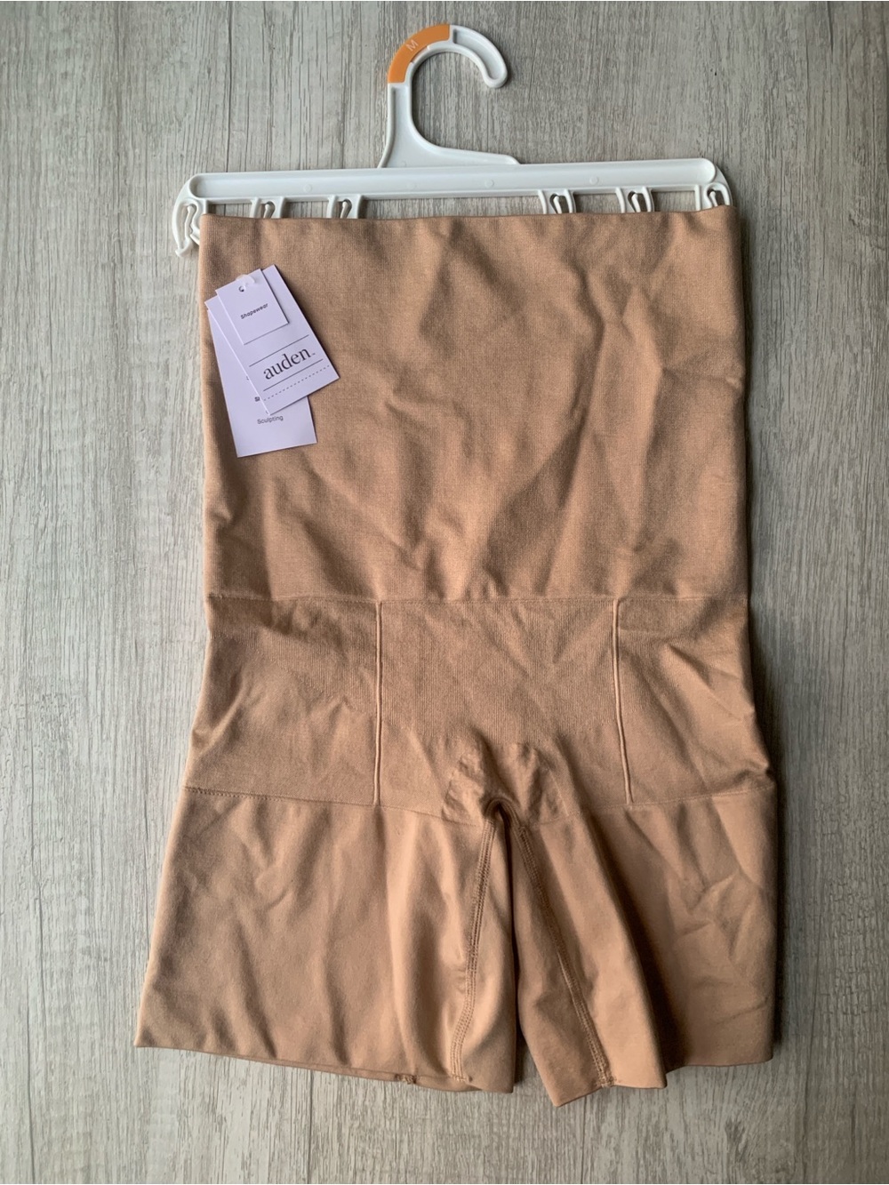 Auden High-Waist Shaping Shorts in Tan